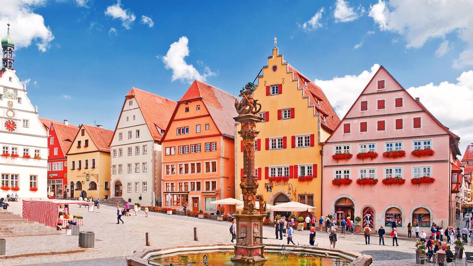 Der Marktplatz von Rothenburg ob der Tauber