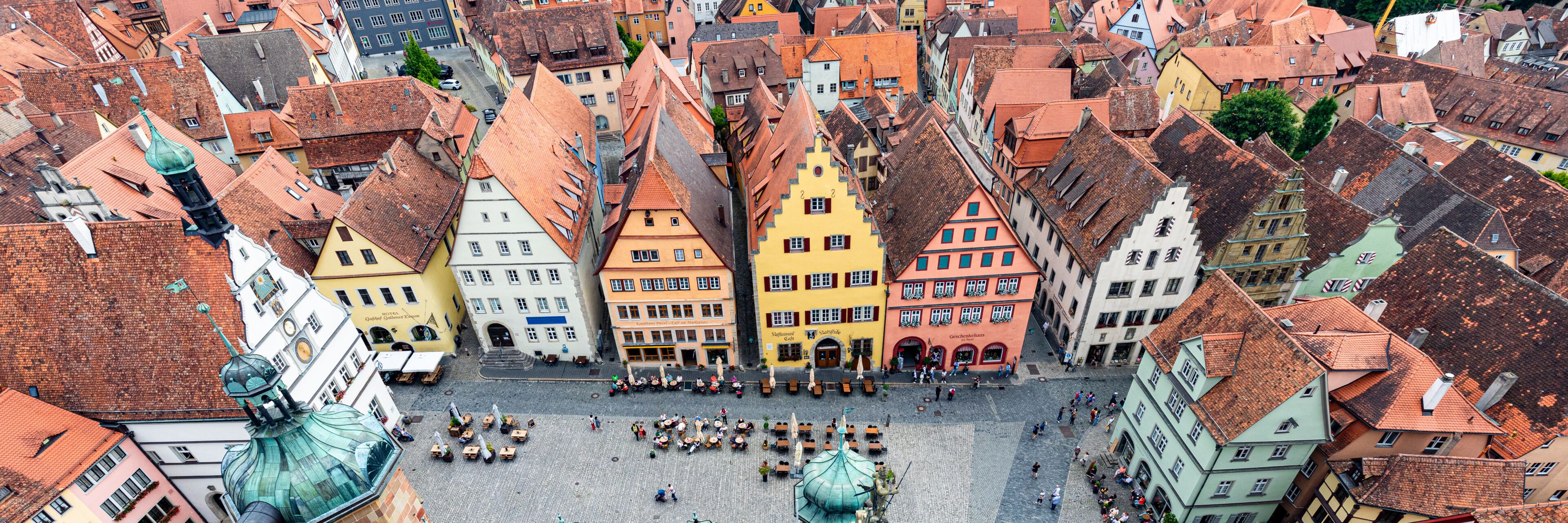 the medieval town of Rothenburg, Bavaria