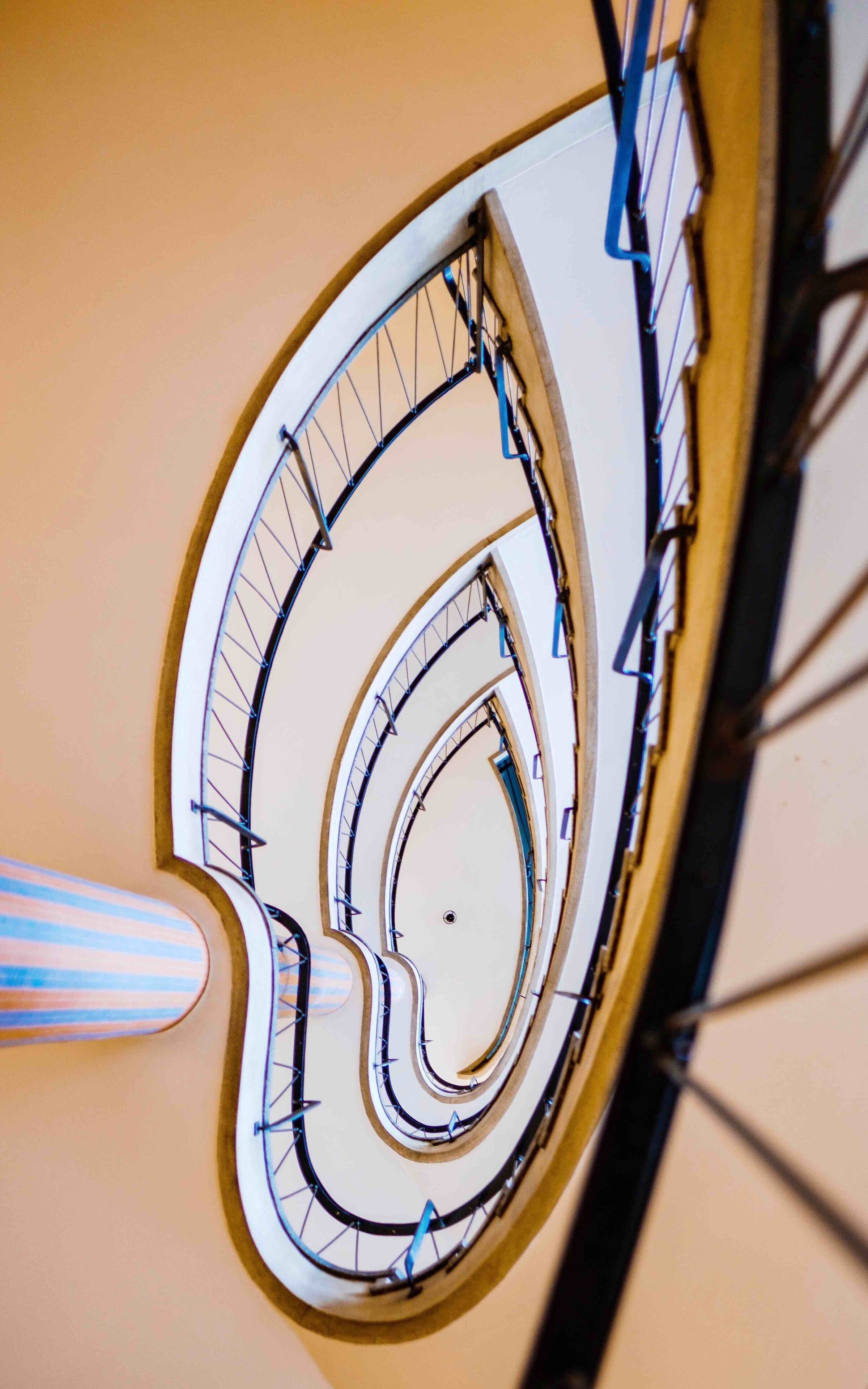 Spiral staircase inside the Rathaus