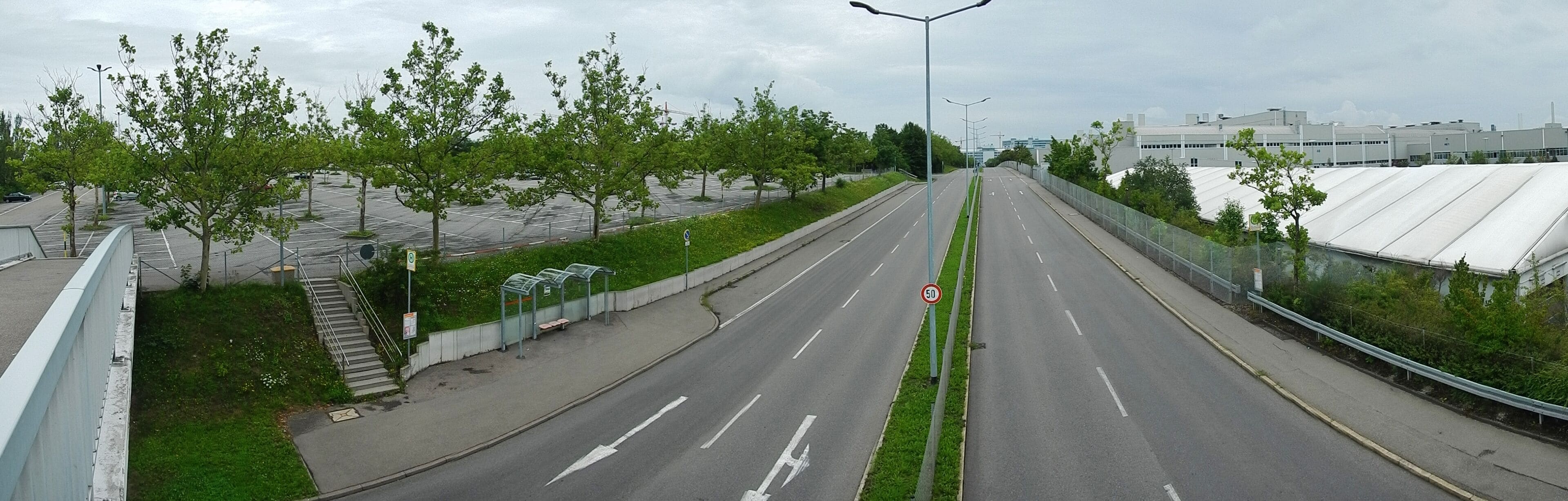 Zubringerstraße zum Mercedes-Werk in Sindelfingen