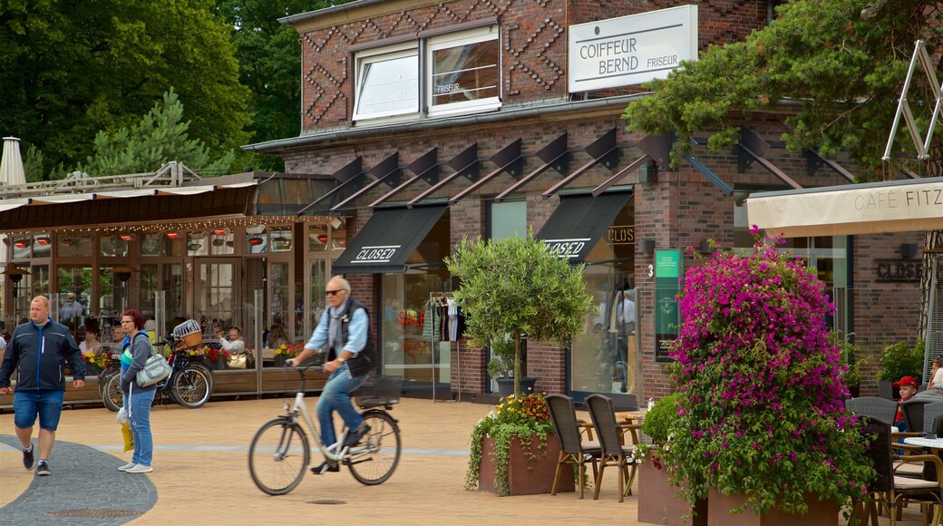 Timmendorfer Strand featuring street scenes, flowers and cycling
