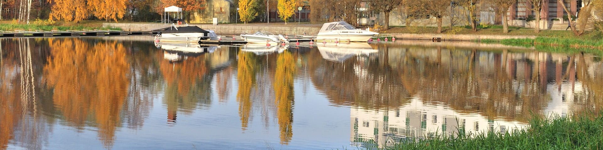 Finland. Beautiful town of Hameenlinna in the autumn evening