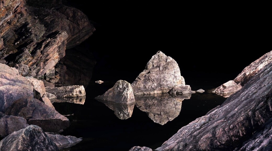 This picture was taken near the main attraction in Imatra . Imatrankoski waterfall is in my back and those stones quite far away . This picture was taken at around 600mm .