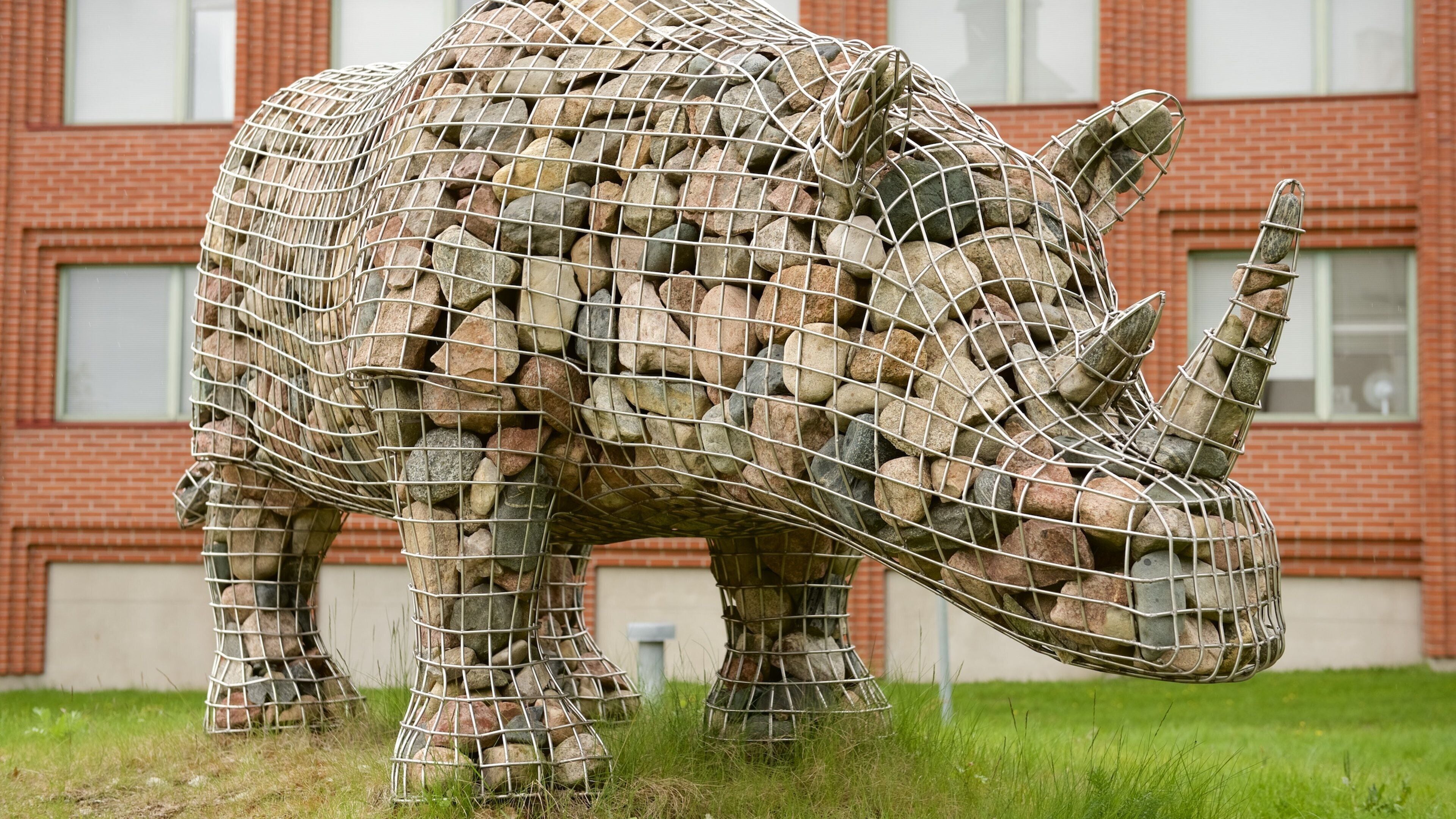 Kemijärvi mostrando arte al aire libre