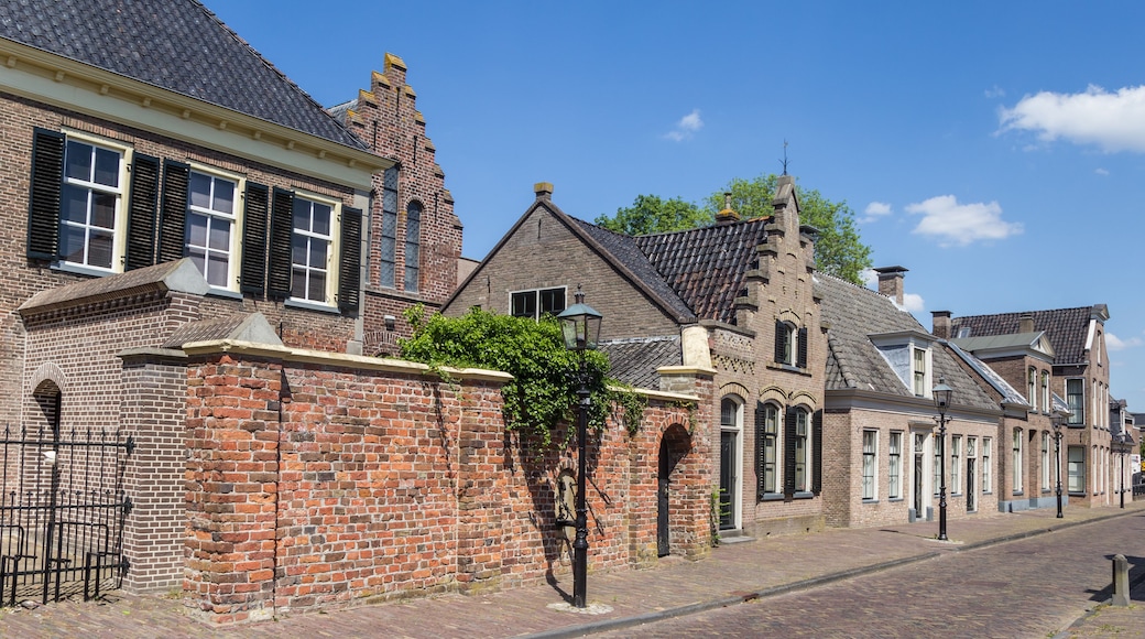 Old houses on the Brink square in Assen