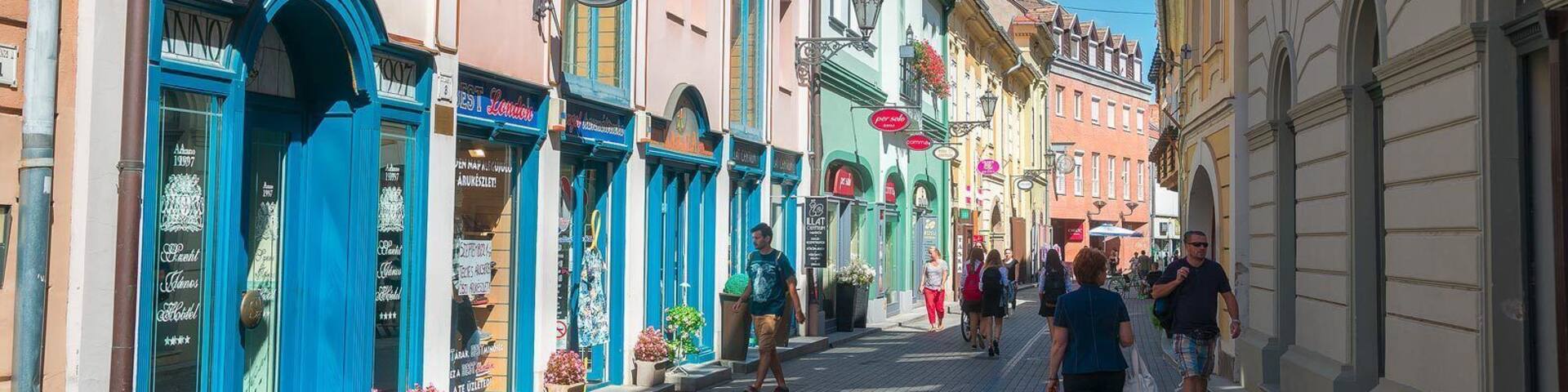 Colorful shops in Eger Hungary.
http://www.alwayswanderlust.com/a-day-in-eger/