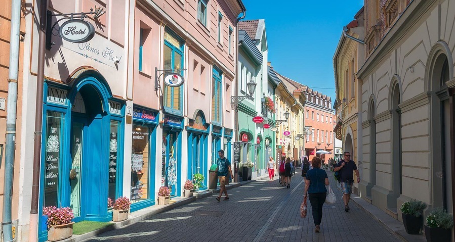 Colorful shops in Eger Hungary.
http://www.alwayswanderlust.com/a-day-in-eger/