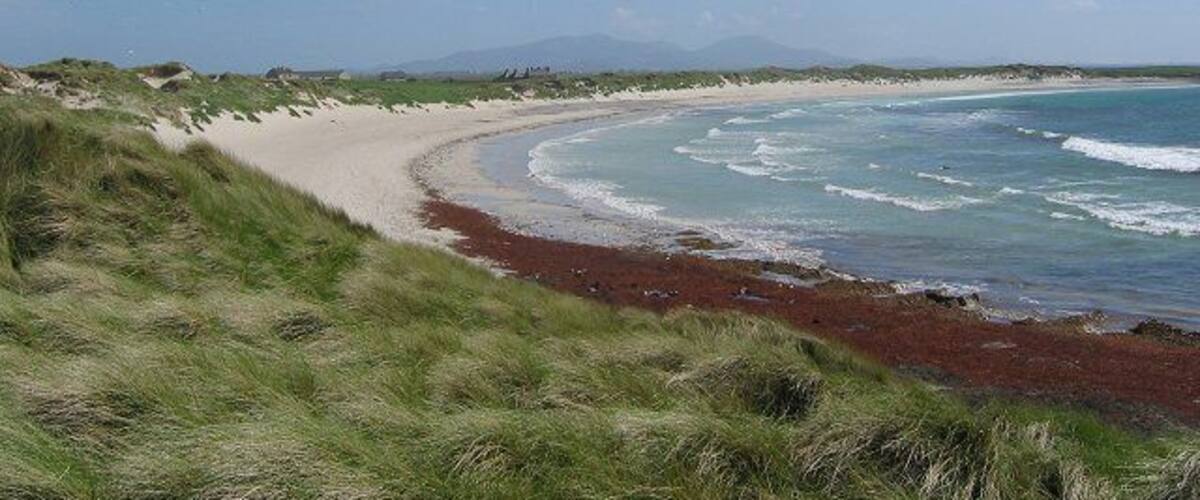 Beach on the west coast of Benbecula looking south towards South Uist.