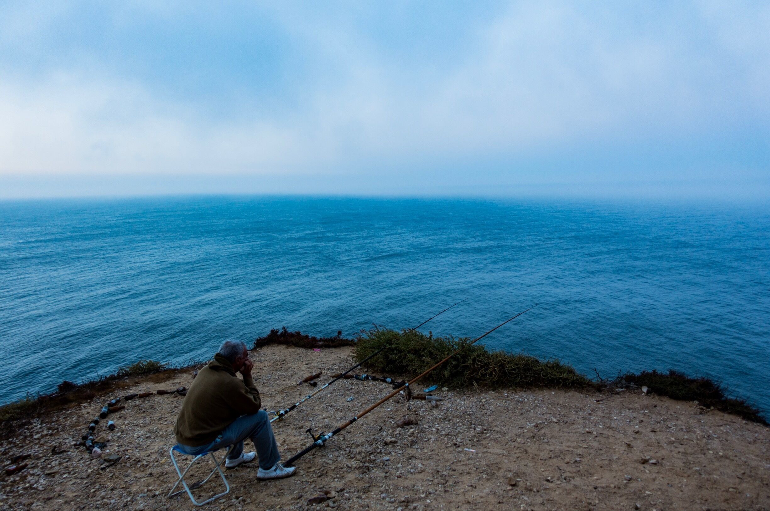 Fishing on the edge of Europe. Cabo São Vicente is the southwestern most point on the continent and was once the edge of the known world. Local fisherman cast their lines from the top of 200' foot cliffs into the North Atlantic. #lifeatexpedia #portugal #europe #fishing