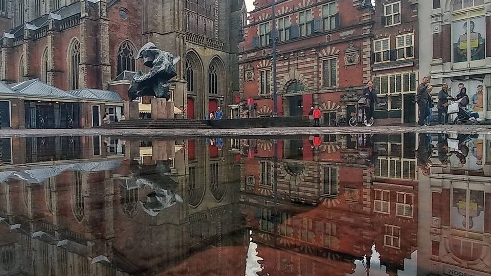 Puddle time in Haarlem...