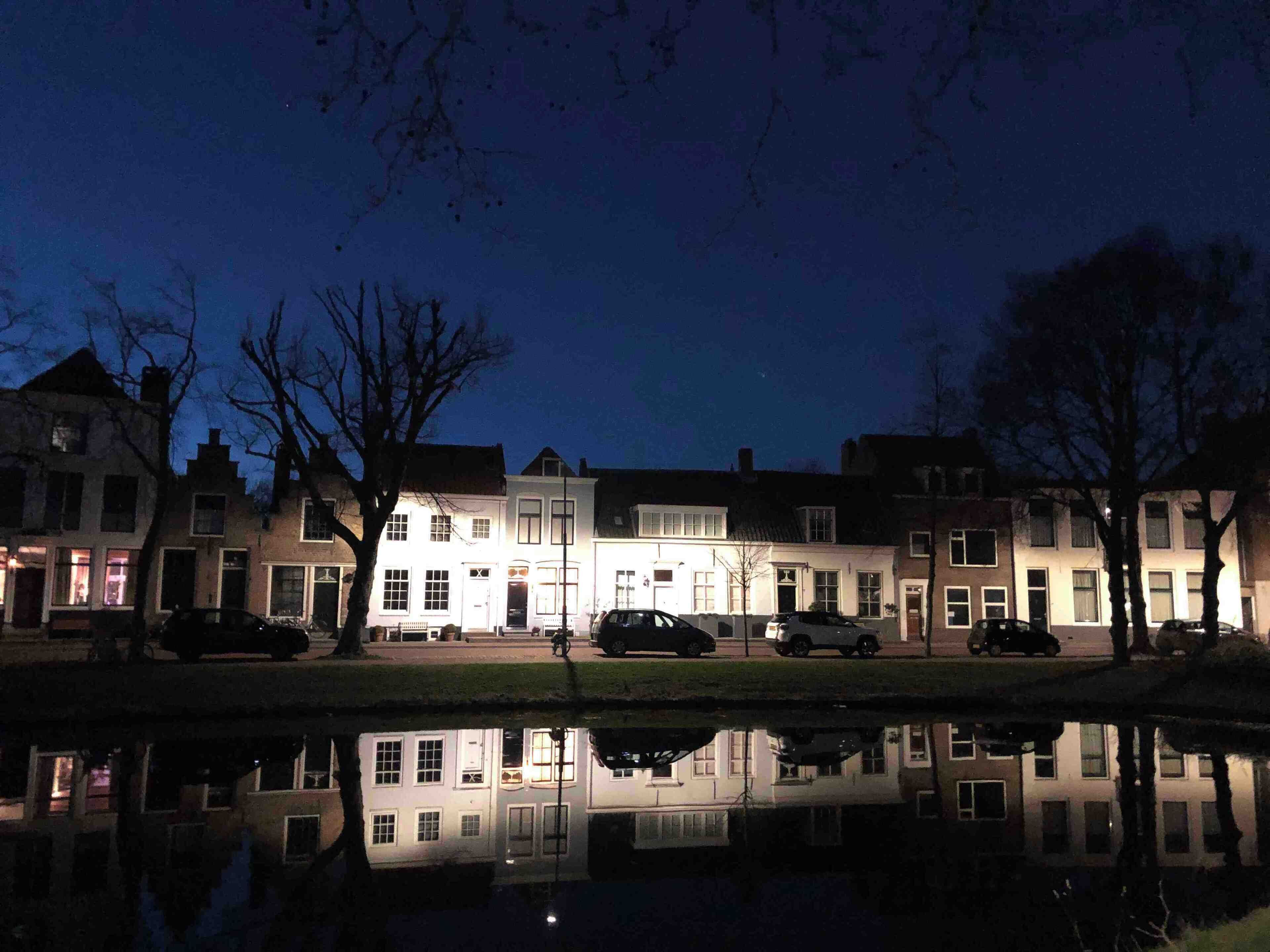 View on Herengracht in Middelburg. Reflections! Zeeland, The Netherlands. Follow us on instagram: @welove2travel.nl