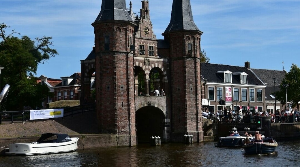 This is the Water Gate of Sneek on a late summer day, during Open Monuments Day, the only time you can visit inside. The gate was part of a defensive wall built in the 15th and 16th century connecting the city to a waterway.