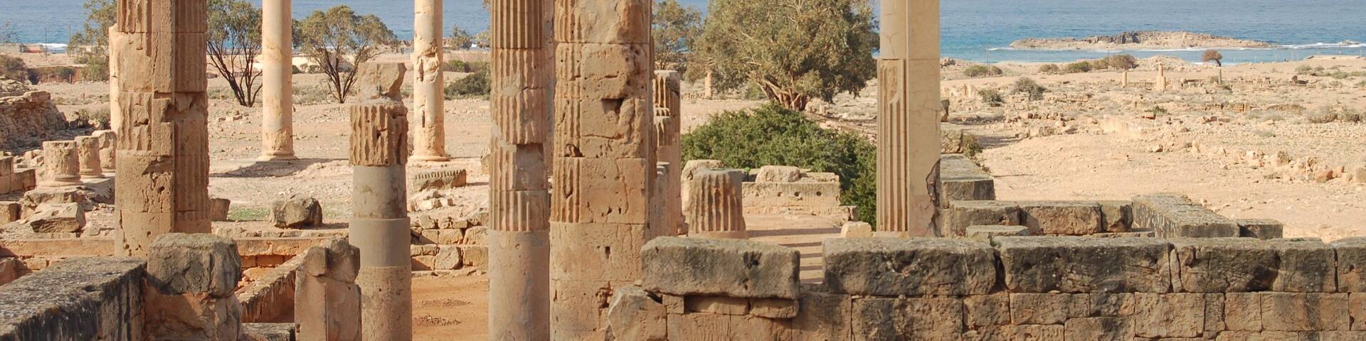 Ancient ruins of Ptolemais near Benghazi, Libya