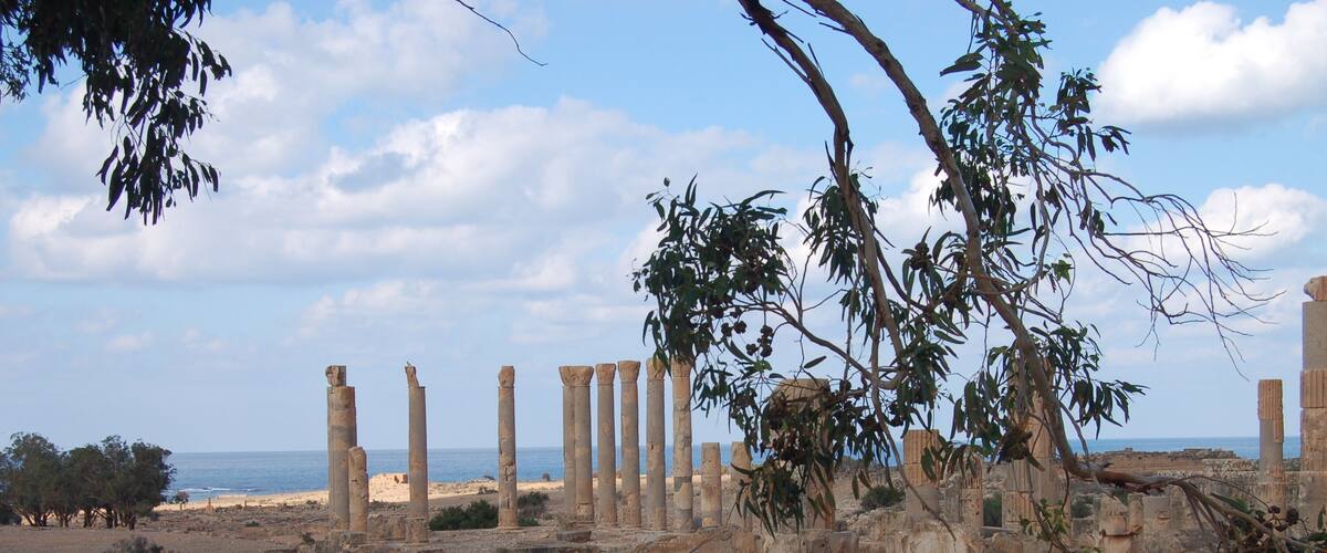 Ancient ruins of Ptolemais near Benghazi, Libya