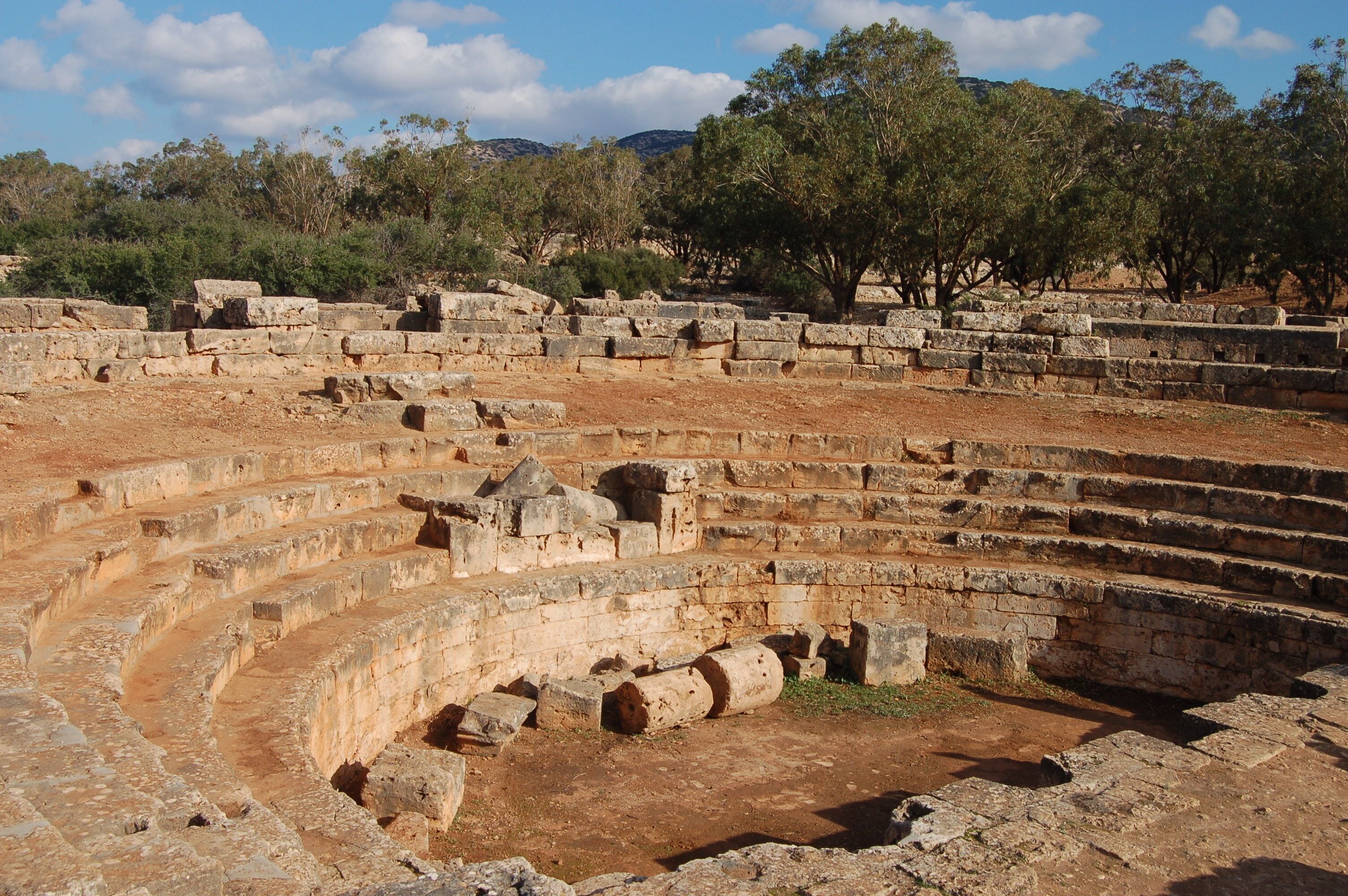 Ancient ruins of Ptolemais near Benghazi, Libya
