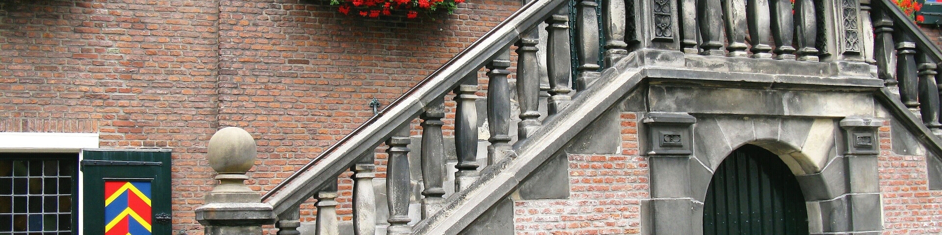 A detail of the old city hall in Vlaardingen in the netherlands