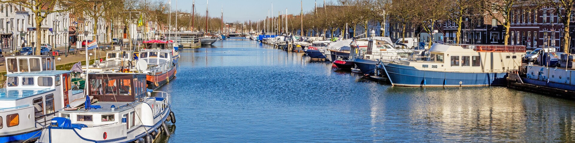 Old harbor in Vlaardingen, Netherlands