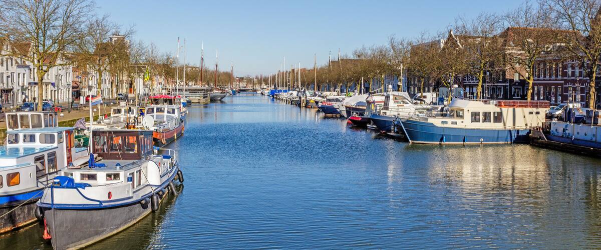 Old harbor in Vlaardingen, Netherlands