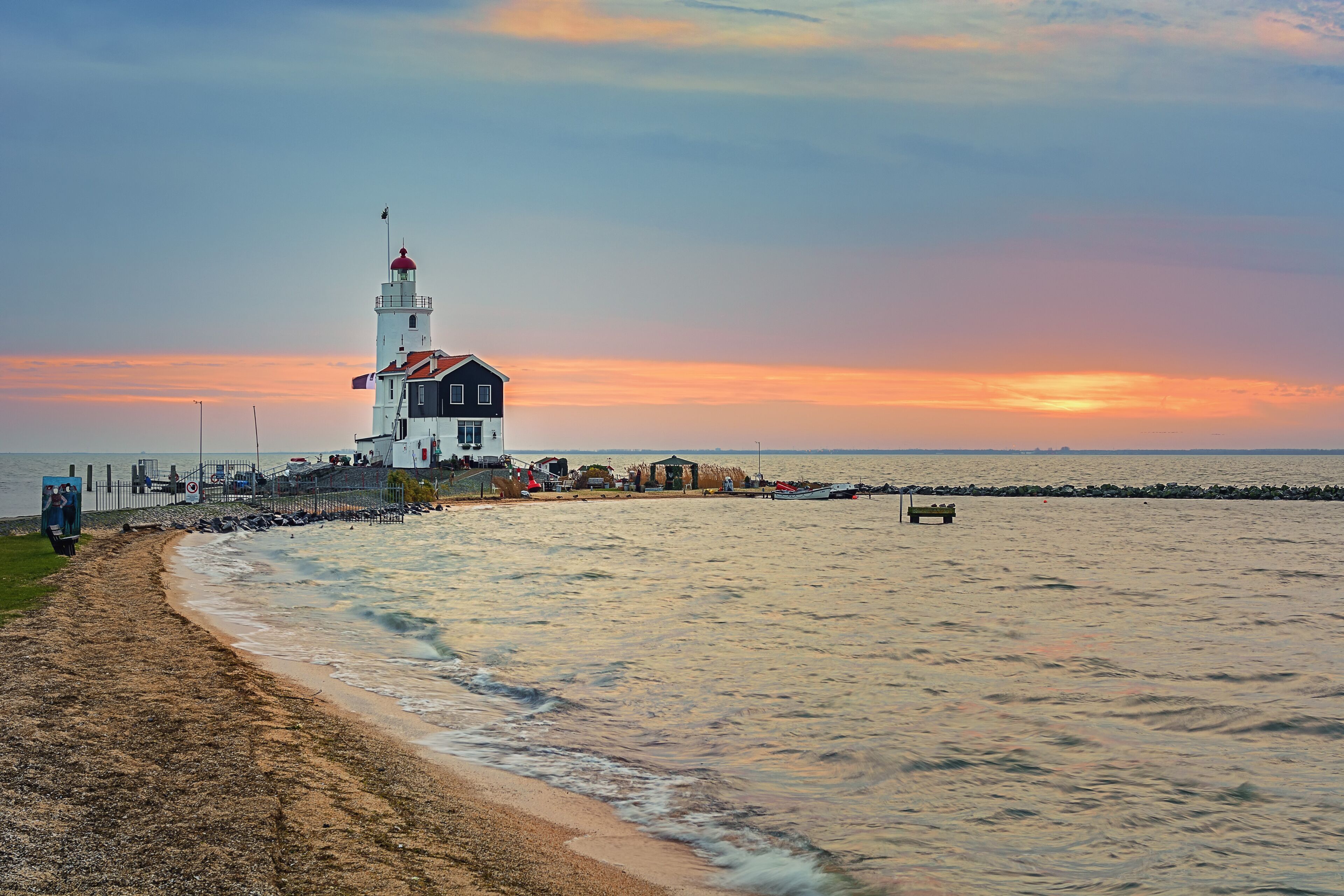 Horse of Marken Lighthouse IJsselmeer Holland Volendam Netherlan