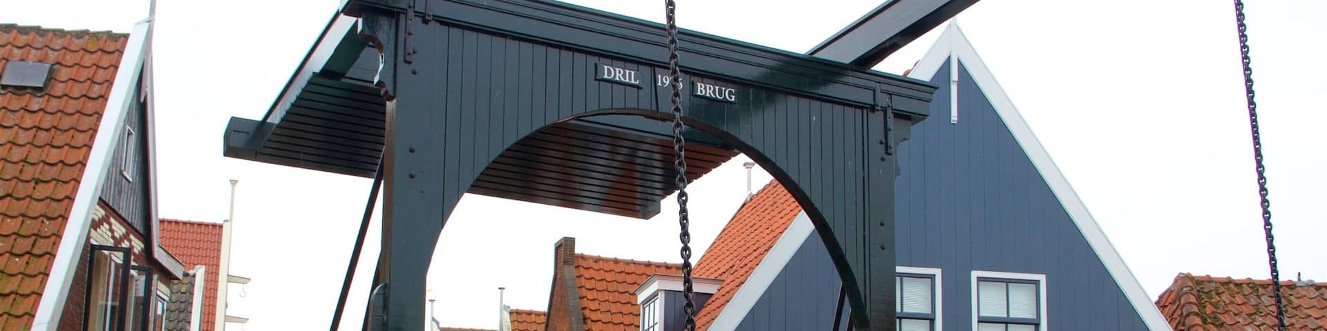 Volendam showing a small town or village and vehicle touring