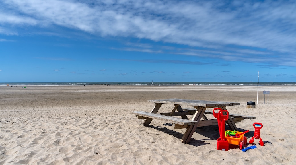 Kijkduin Beach on a sunny day in June with beach toys #2
