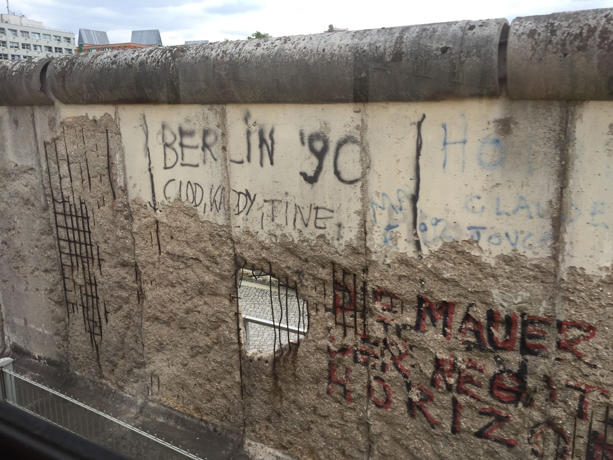Remnants of the Berlin Wall. Berlin '90 marking the year! 