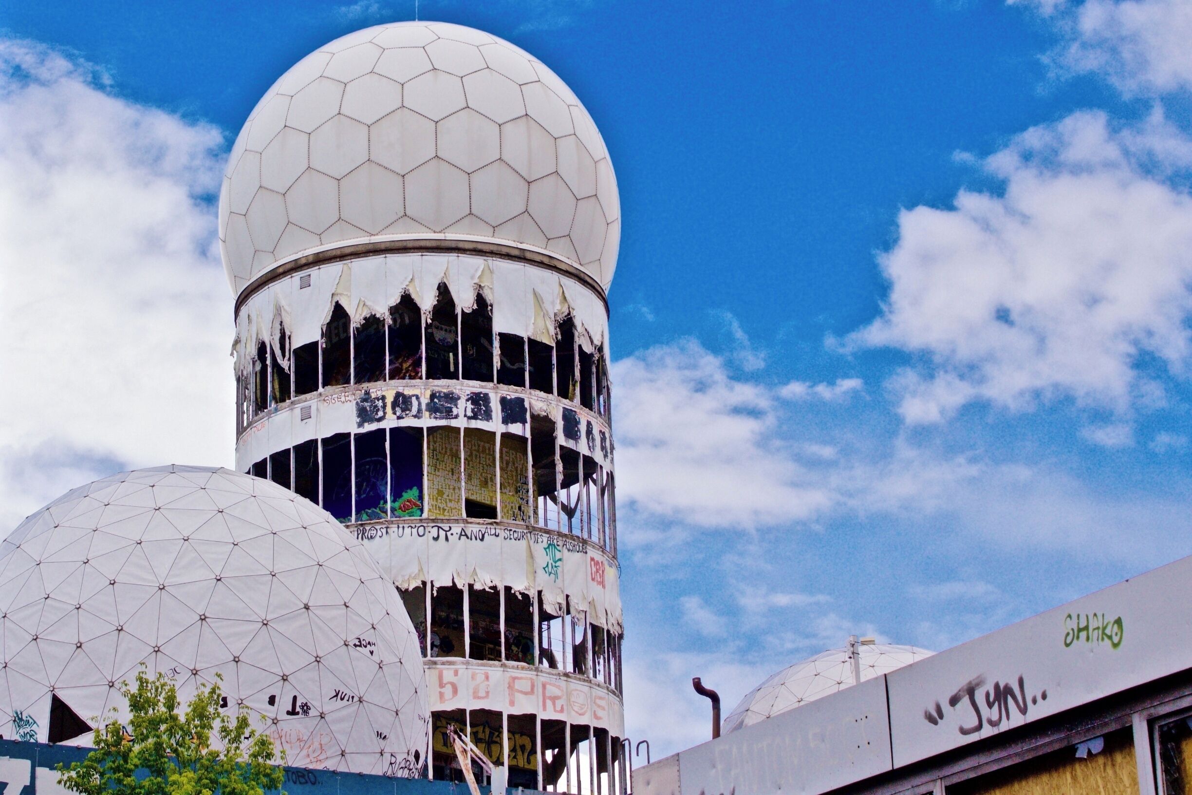 Teufelsberg tower is a former US spy station set in former West Berlin. It is a bit less than a 2 mile hike from the S Bahn station that leaves you near the entrance of Grunewald Park. This park is full of beautiful hikes, as well as a lake for free swimming. The highlight, however, is definitely Teufelsberg tower. It is now abandoned, but has been overtaken by artists. For 7 euro, you can have an hour tour of all the graffiti art. 