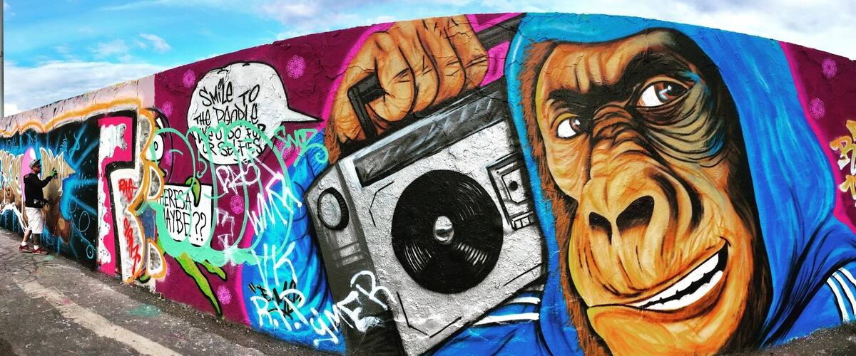 Mauer Park Berlin contains one of the last remaining sections of the Berlin Wall, now used as a giant concrete canvass. With everyone equally entitled to use the space, the art is constantly changing.
Mauer park is also home to the iconic Bear Pit Karaoke which attracts thousands of visitors every Sunday.
http://www.6-degrees-of-freedom.com/2017/09/how-to-repurpose-sorrow-into-hope/