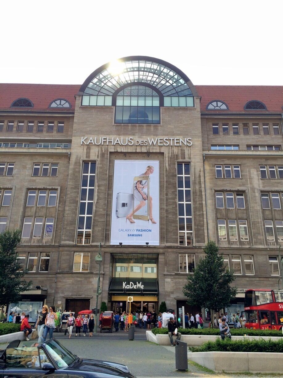 The Kaufhaus des Westens (English "Department Store of the West"), usually abbreviated to KaDeWe), is a department store in Berlin. With over 60,000 square metres of selling space and more than 380,000 articles available, it is the largest department store in Continental Europe. It attracts 40,000 to 50,000 visitors every day.