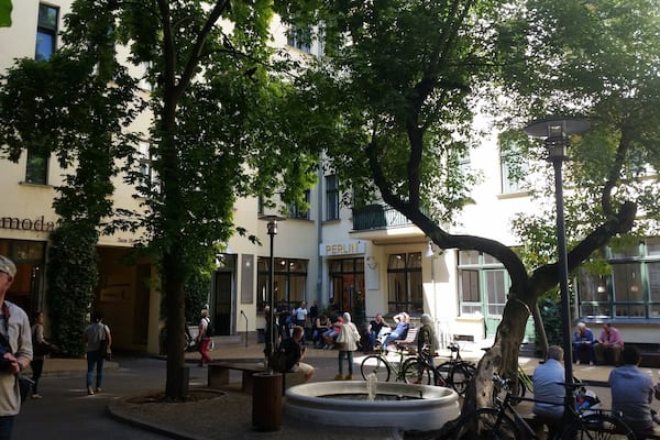 If you're in Berlin you should definitely check out the Hackeschen Höfe. These are little yards with lots of different types of cute and little shops. It's near the commuter railway system station Hackescher Markt. The Hackeschen Höfe are really nice to visit and the shops are really nice.