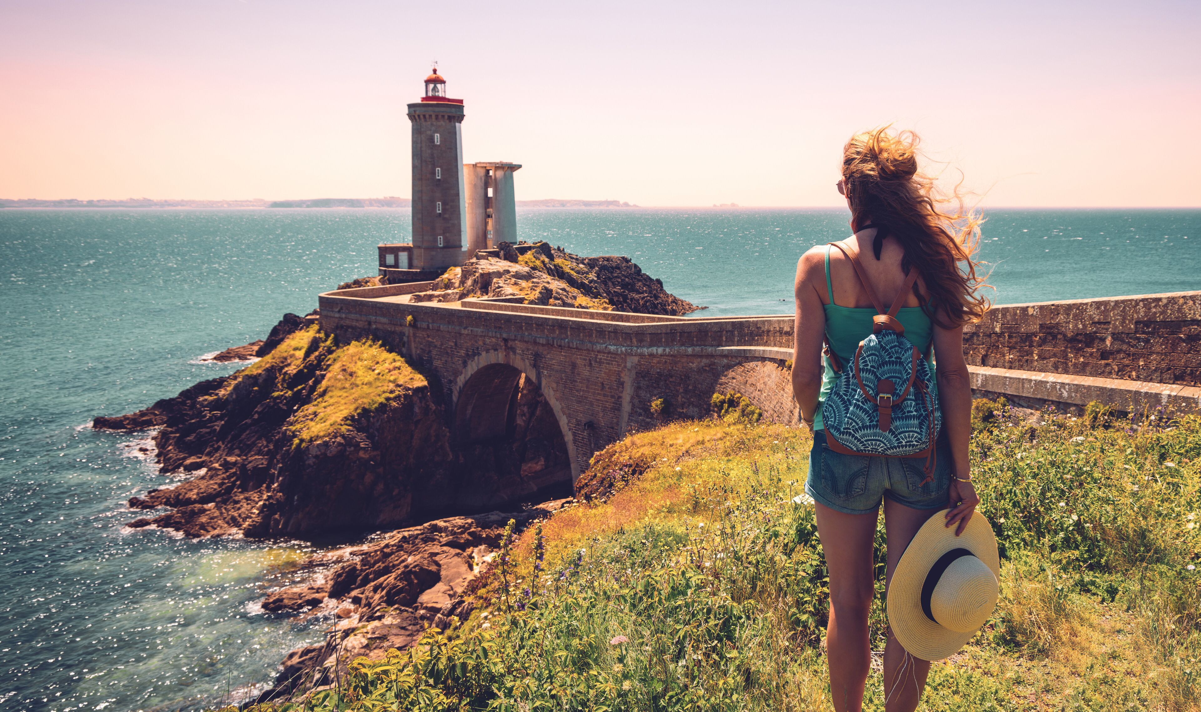 Lighthouse of Petit Minou in Plouzane,  Brittany- France, near Brest
