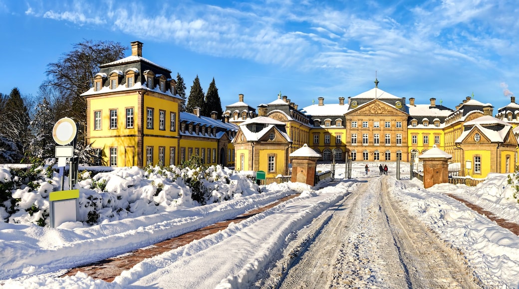 Panorama view of the manor house in Bad Arolsen in the Sauerland region, Germany