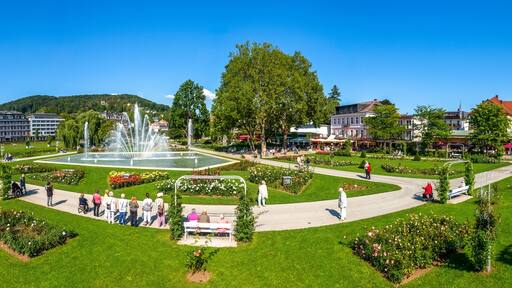 Panorama, Rosengarten, Bad Kissingen, Bayern, Deutschland