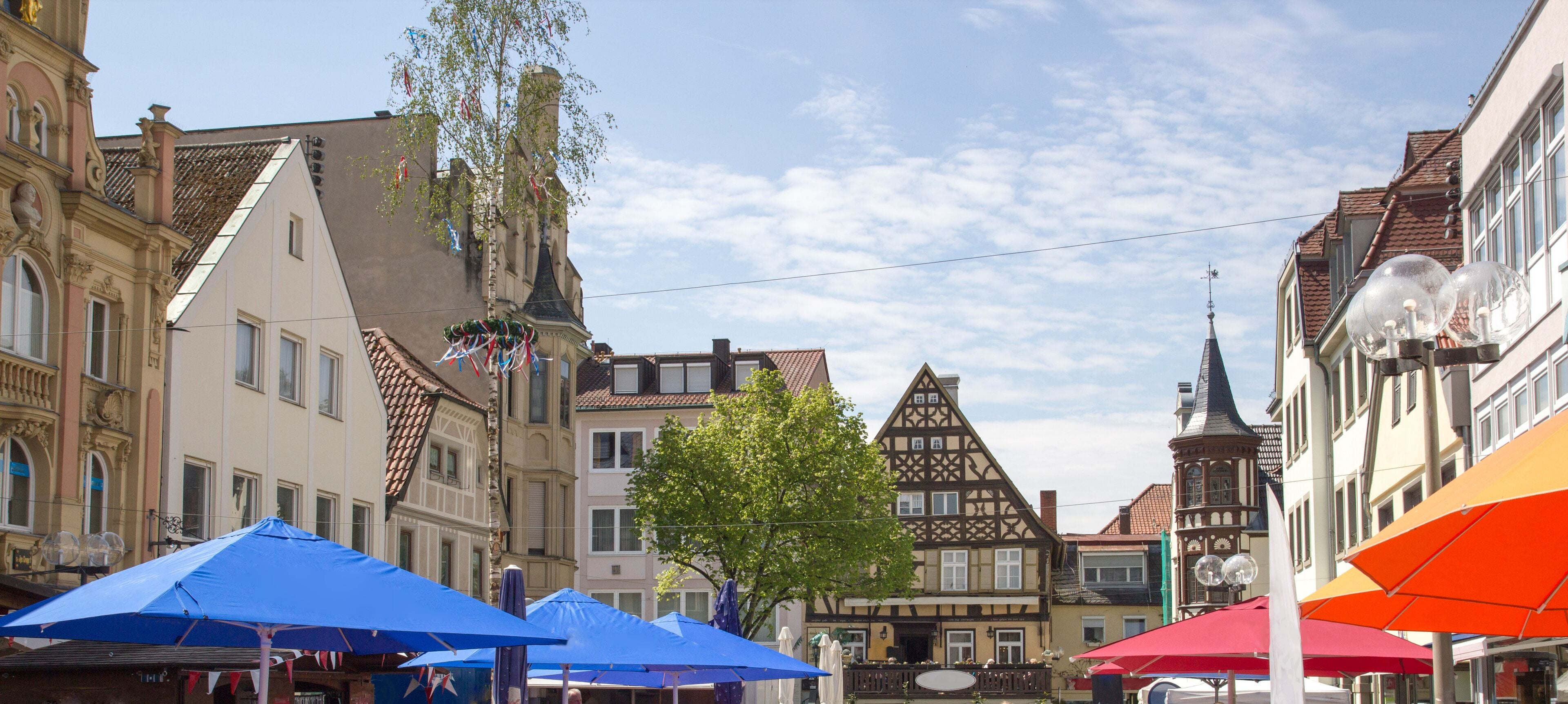 Typical bavarian town center in germany