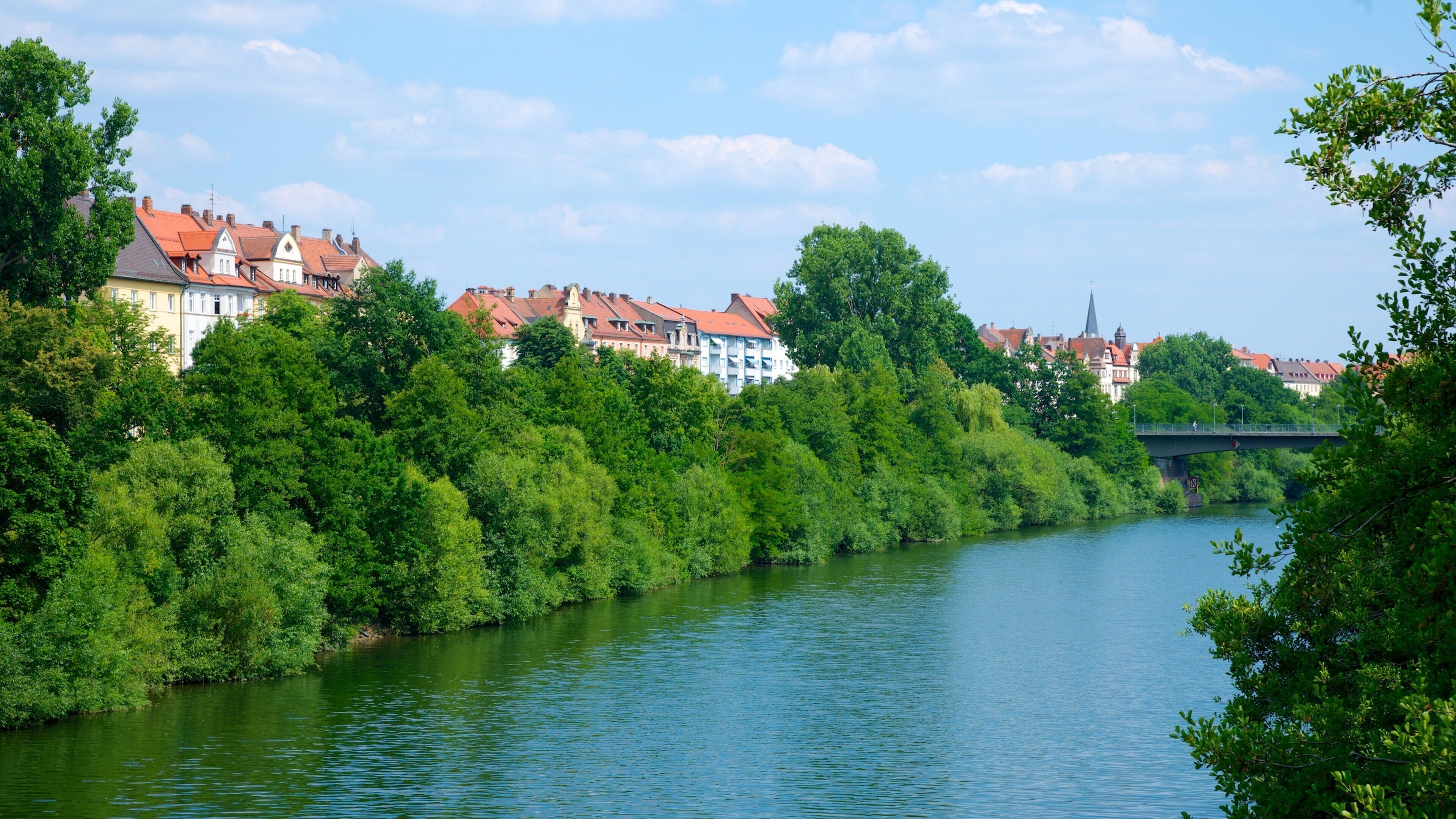 Bamberg featuring a river or creek and a city
