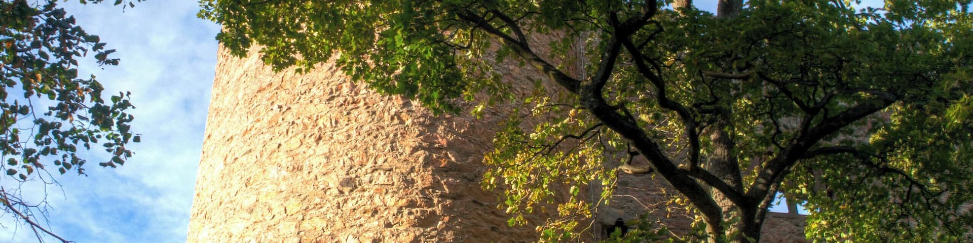 Auerbach Castle is one of several fortresses along the Bergstrasse in southern Hesse, Germany. The castle was originally built by King Charlemagne (Emperor of the Holy Roman Empire) and rebuilt by Count Diether IV of the Katzenelnbogen dynasty in the second quarter of the 13th century. Today it remains standing atop a hill known as Urberg (part of the Melibokus) above the town of Bensheim-Auerbach.