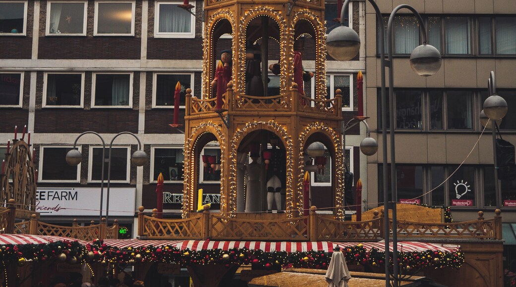 At the center of the Christmas market in Bochum, Germany.