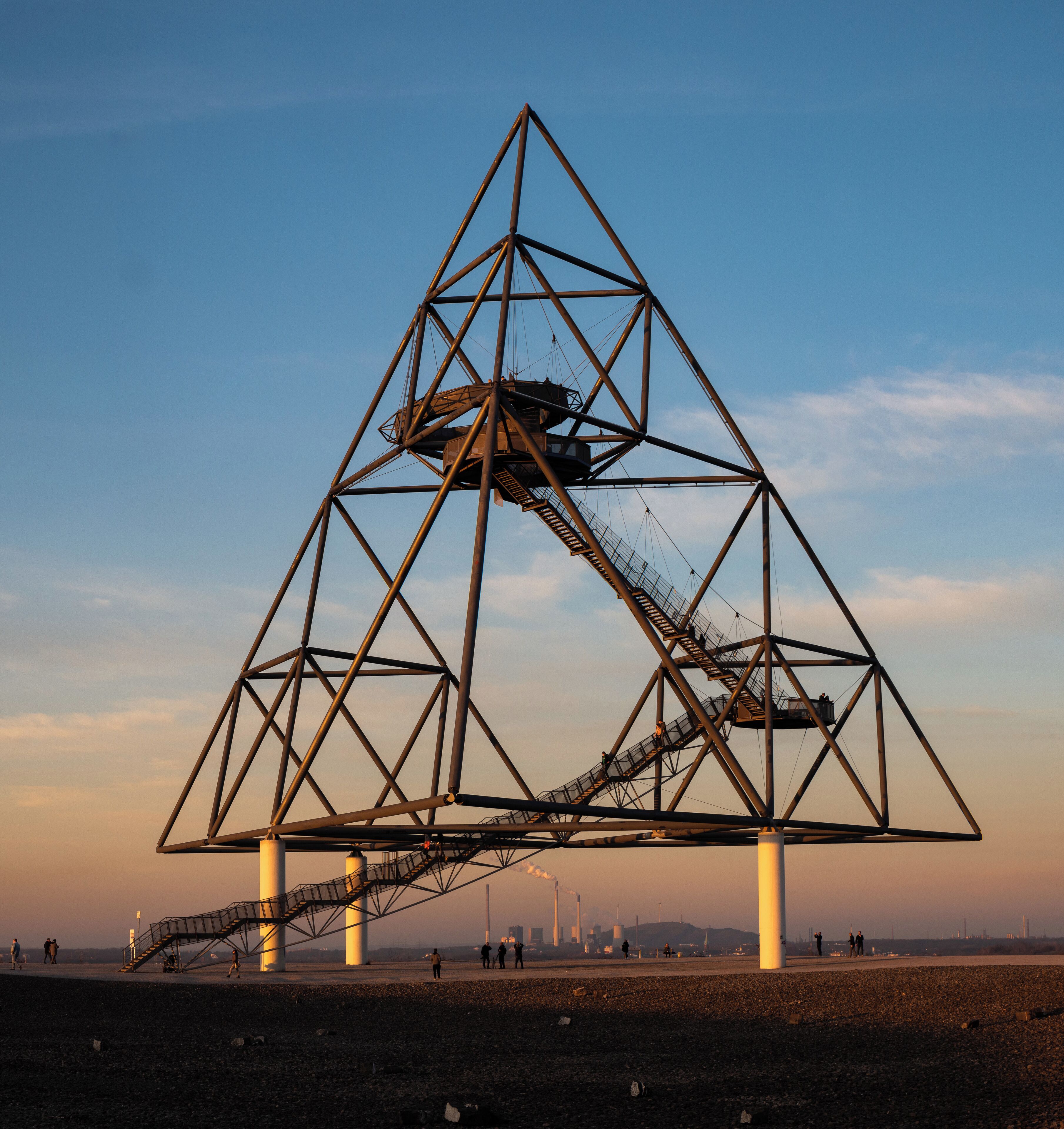 Tetraeder during golden hour. This is a panoramic of 11 pictures combined. 