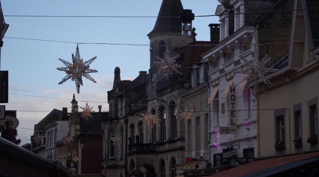 Evening views of Valkenburg's rooftops and facades