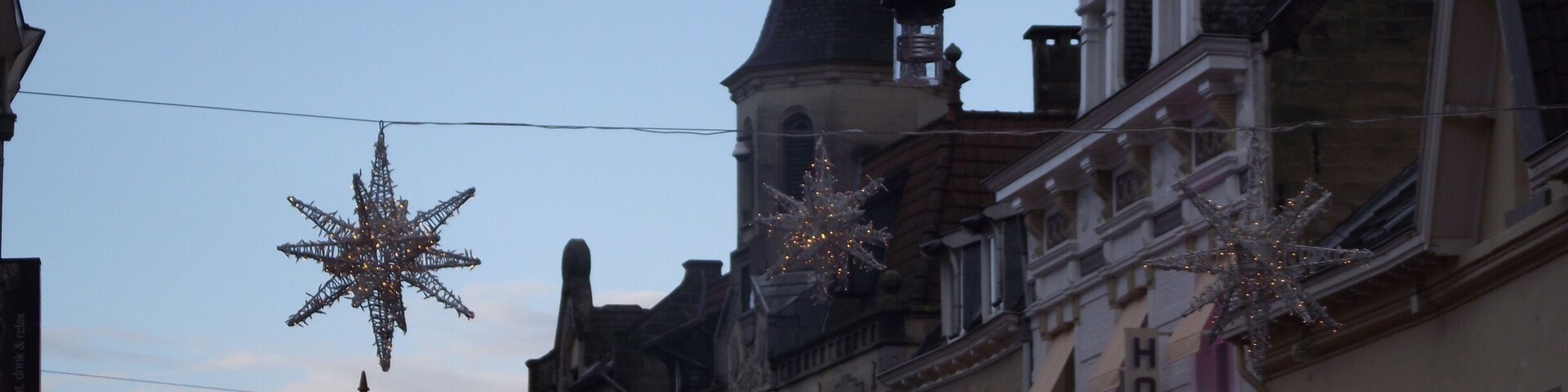 Evening views of Valkenburg's rooftops and facades