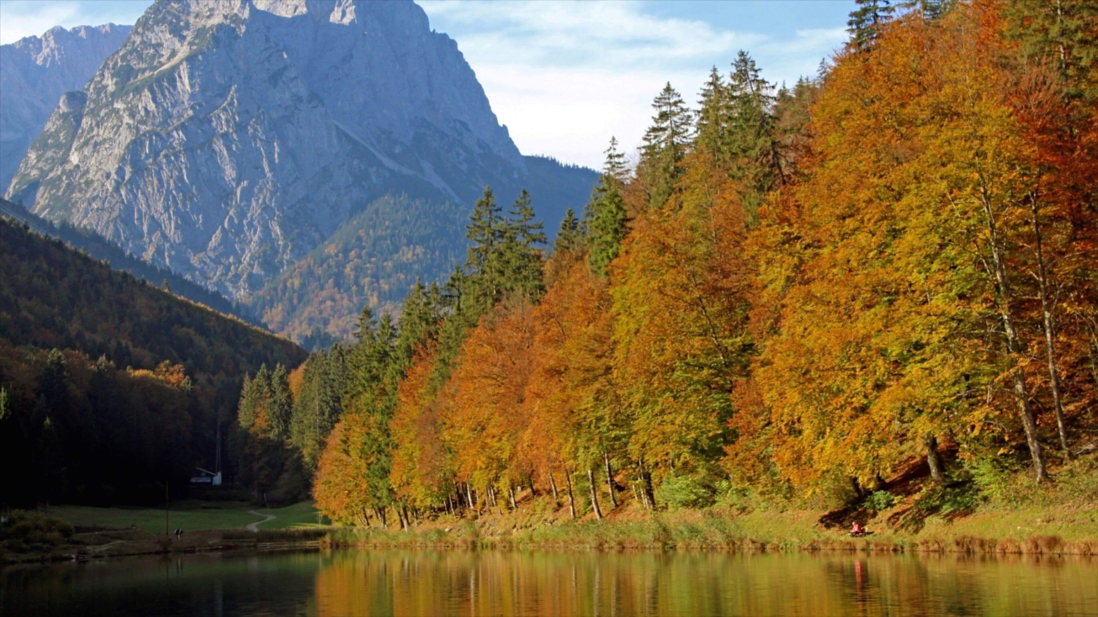 Garmisch-Partenkirchen featuring a river or creek, autumn leaves and tranquil scenes
