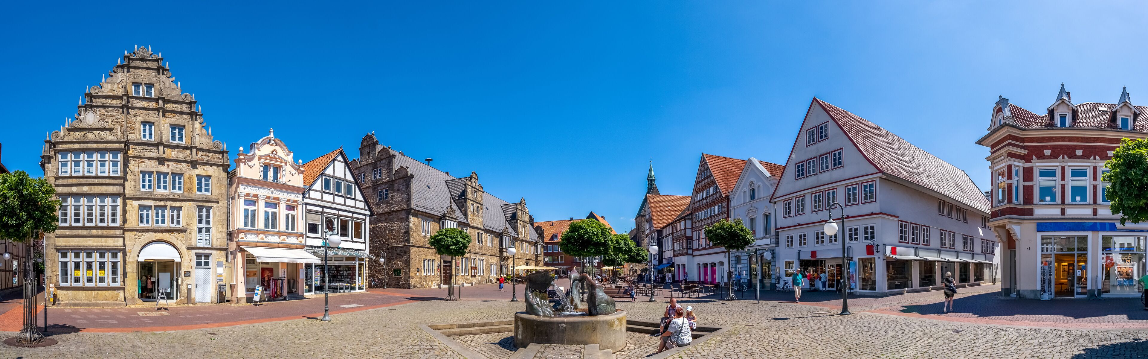 Marktplatz, Panorama, Stadthagen, Deutschland 