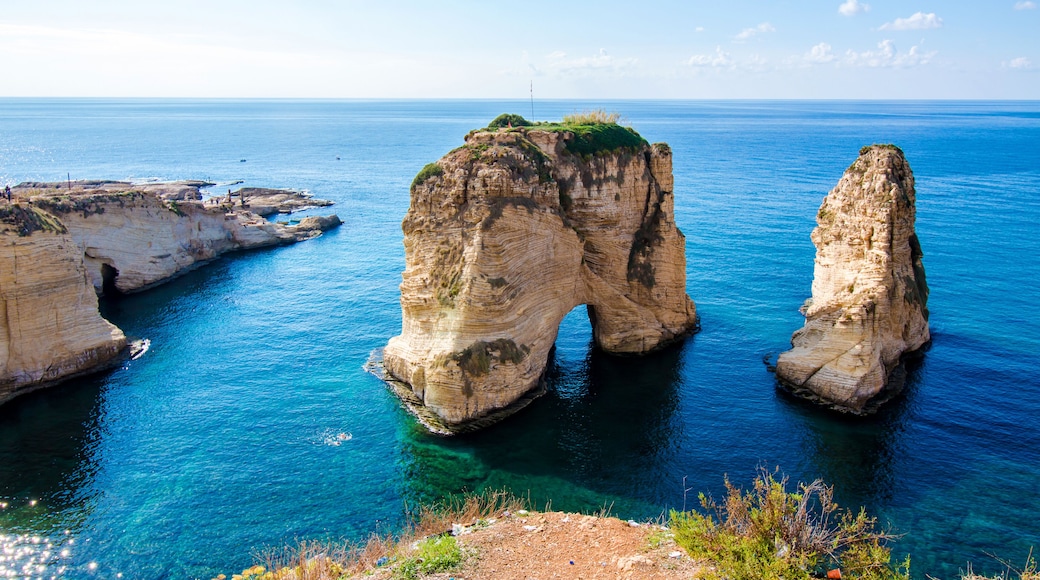 Pigeon Rocks in Beirut, Lebanon