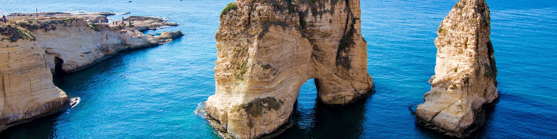 Pigeon Rocks in Beirut, Lebanon