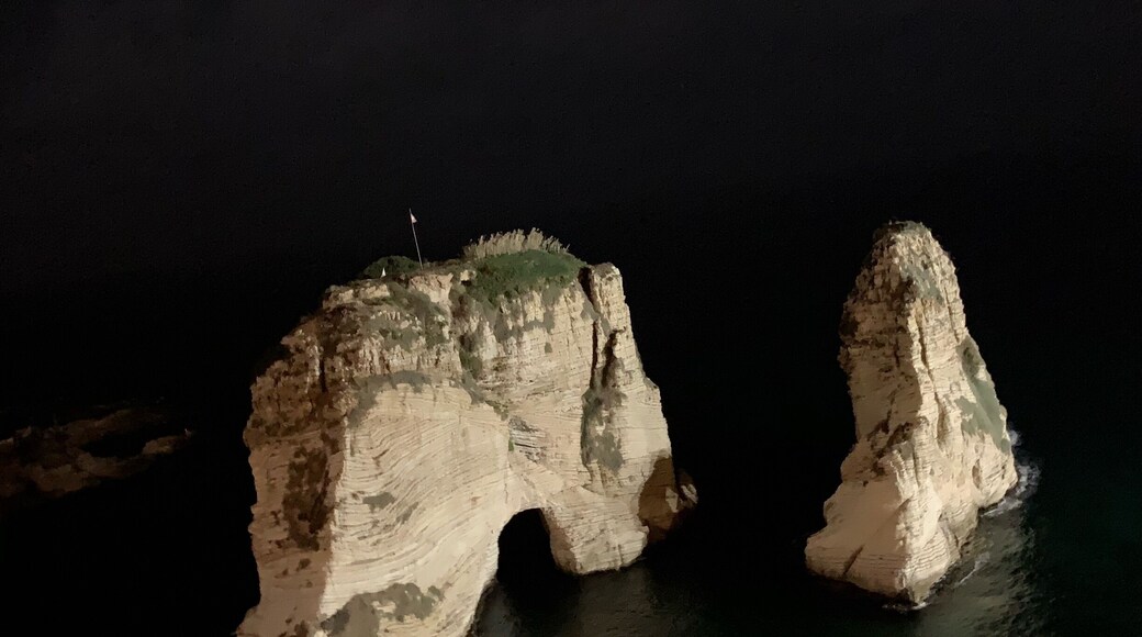 Night pic of the bay rock