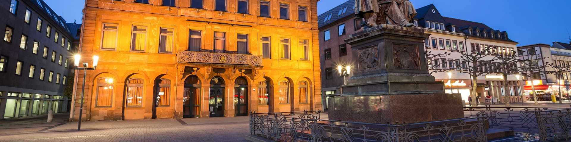 hanau germany townhall in the evening; Shutterstock ID 382197184