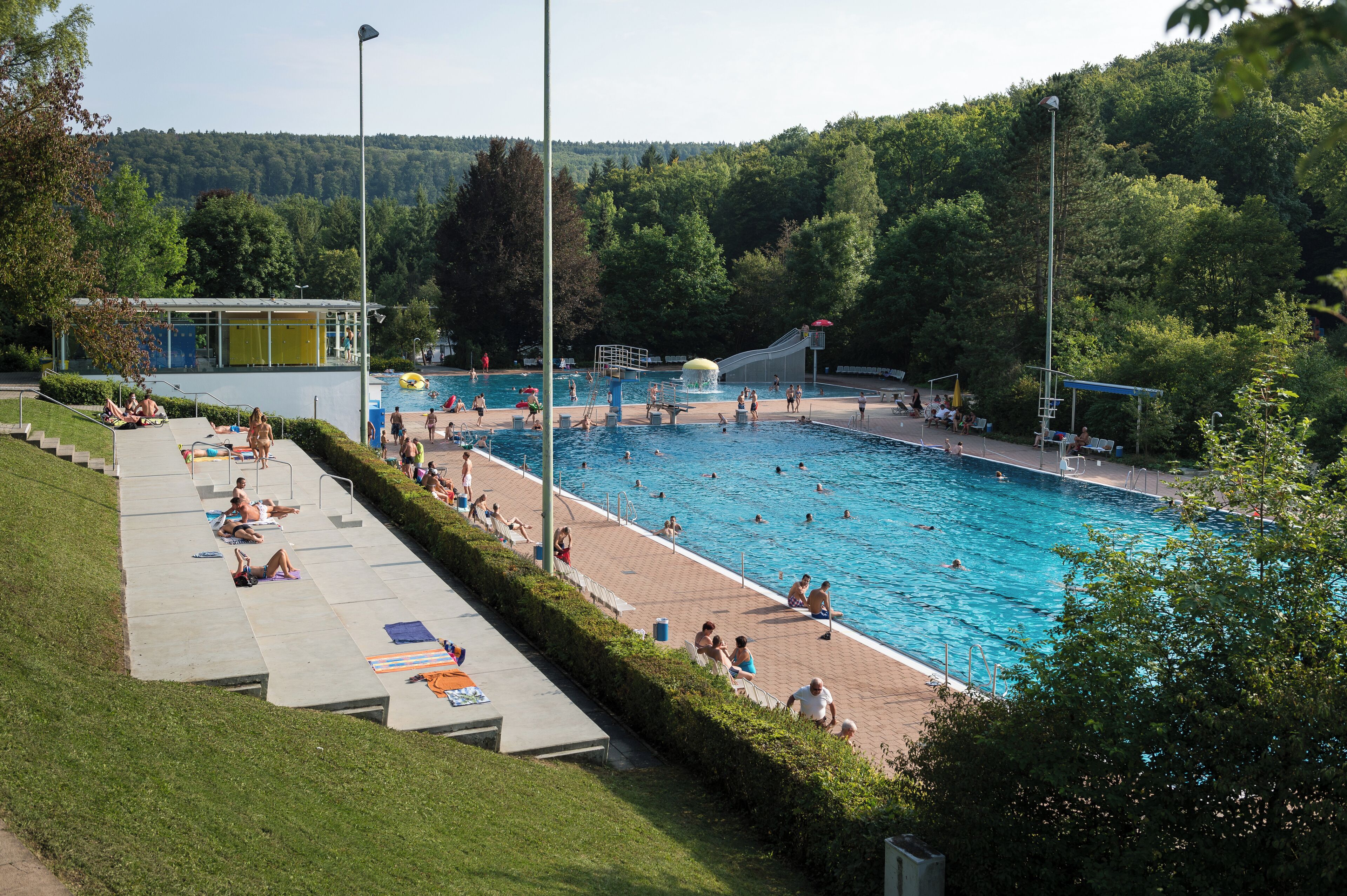 Das Waldfreibad Heidenheim am 25. August 2017.