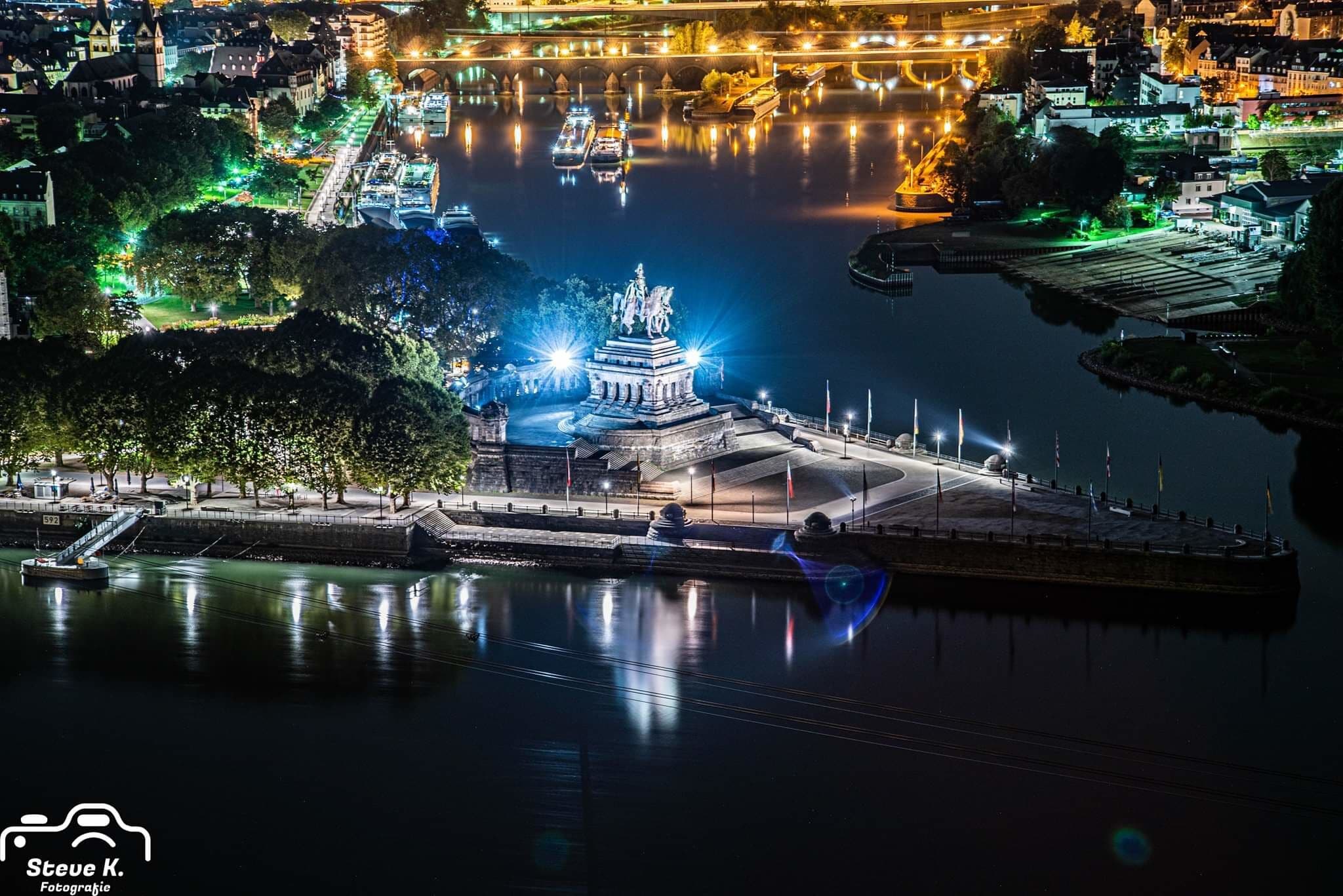 Blick von der Burg Ehrenbreitstein auf das deutsche Eck