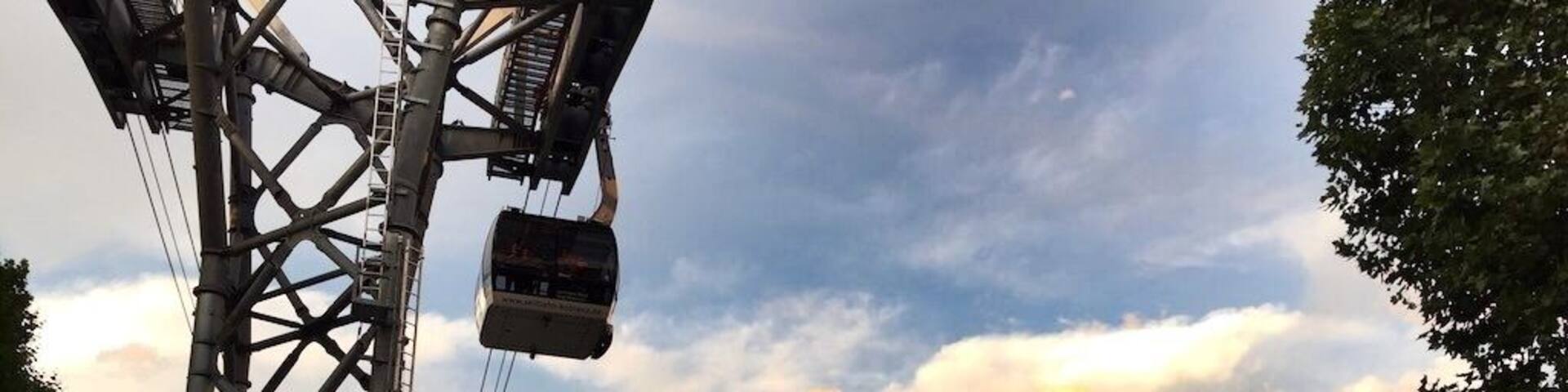 The Koblenz cable car
No visit to Koblenz would be complete without taking a breathtaking cable car ride above the Rhine to the Ehrenbreitstein Fortress.
Guests can enjoy a spectacular view of the UNESCO “Upper Middle Rhine Valley” world heritage site from one of the 18 panoramic cars and see over the city with its 2,000 years of tradition at the confluence of the Rhine and Moselle rivers.