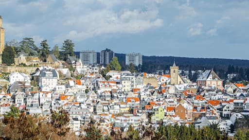 view of scenic town Kronberg in the Taunus region near Frankfurt